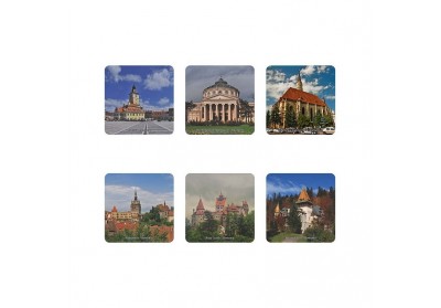 Suporturi pahare România set 6 bucăţi Suporturi pahare România set 6 bucăţi